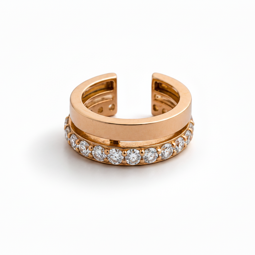 One Side Rose Ear Cuff