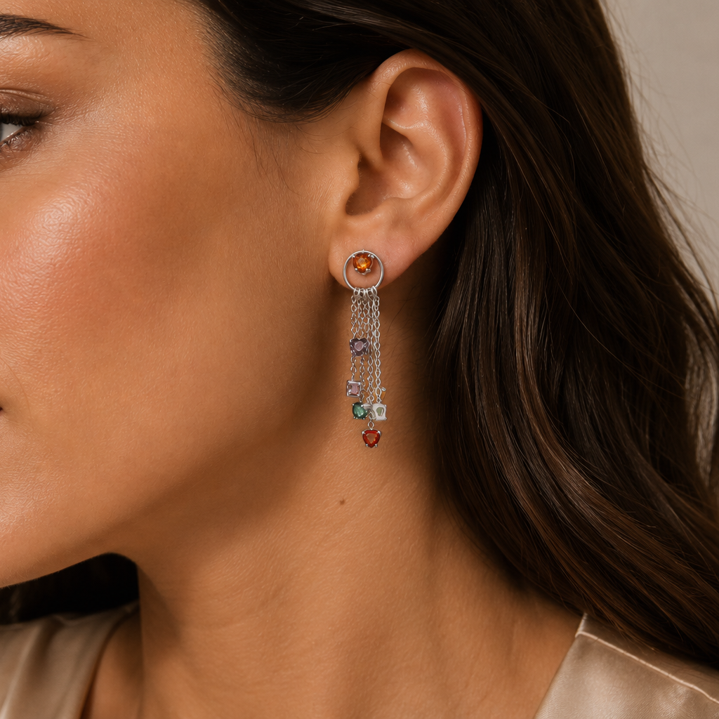 Rainbow Dangle Earrings