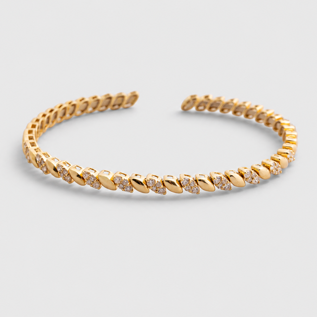 Yellow Gold Pearshape Bangle