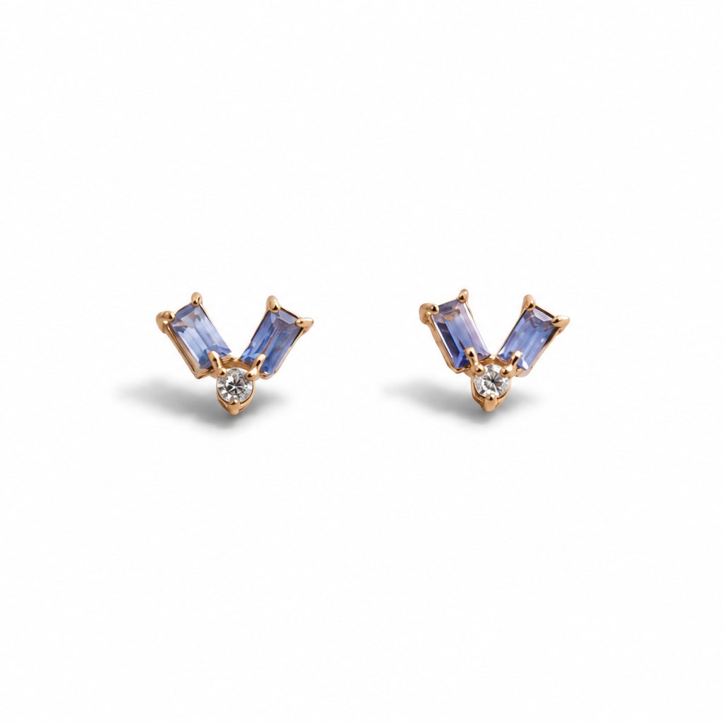 Double Blue Studs