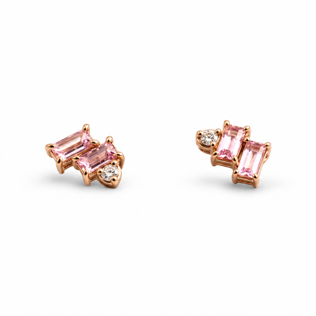 Double Pink Studs