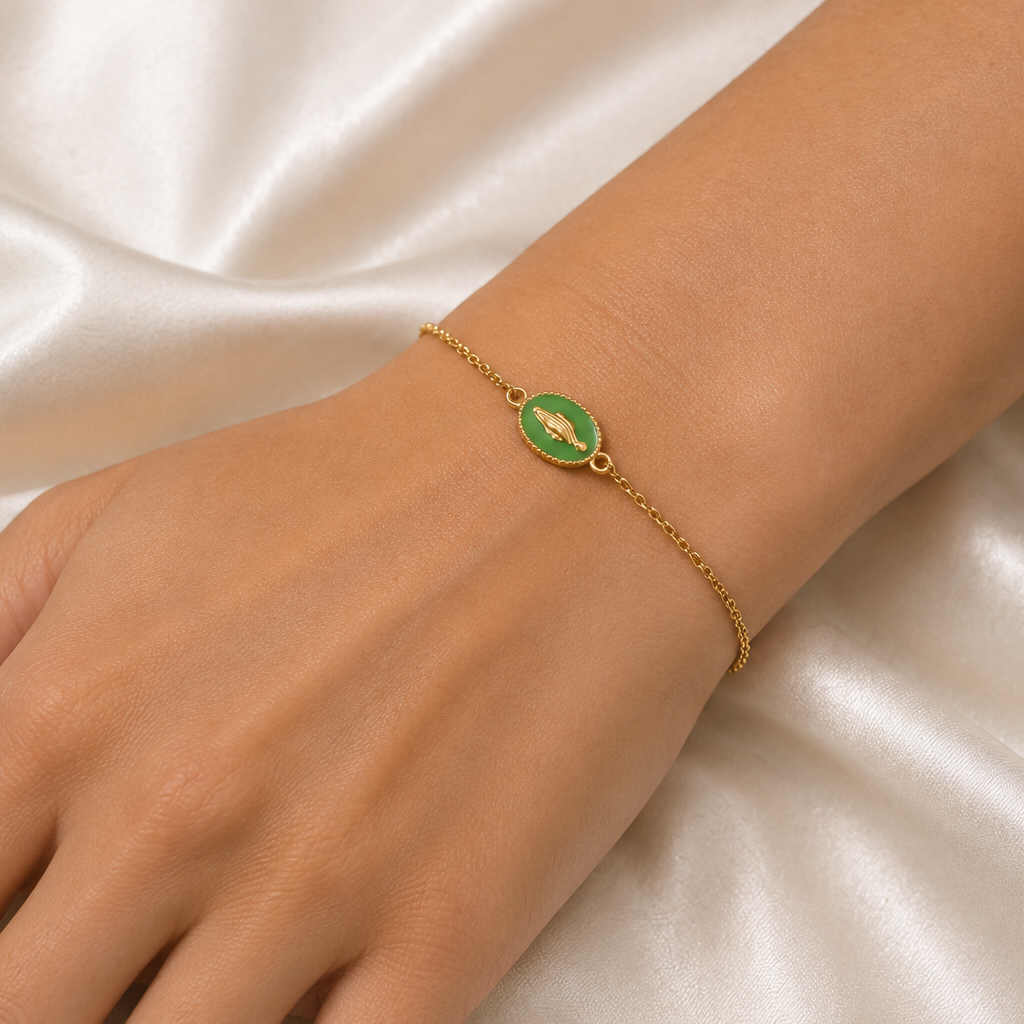 Virgin Mary Enamel Bracelet