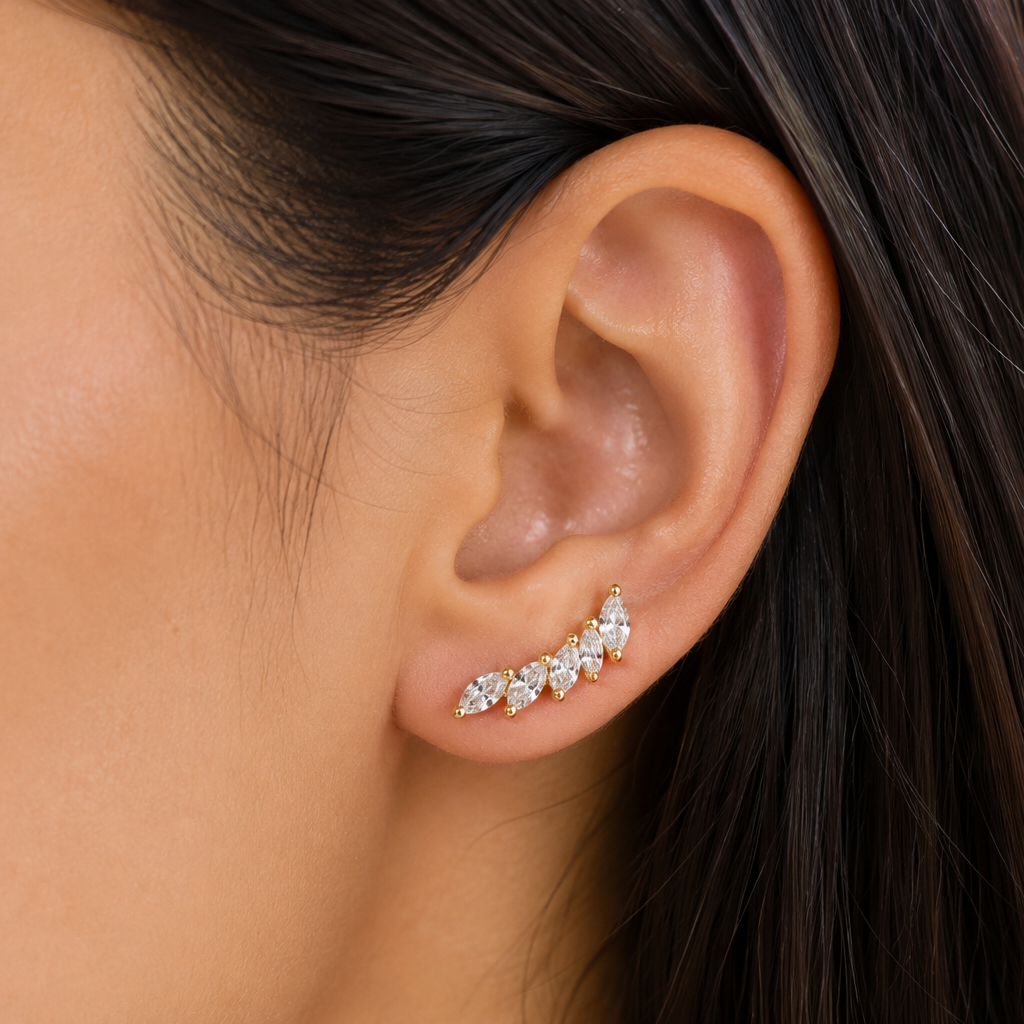 Marquise Climber Studs