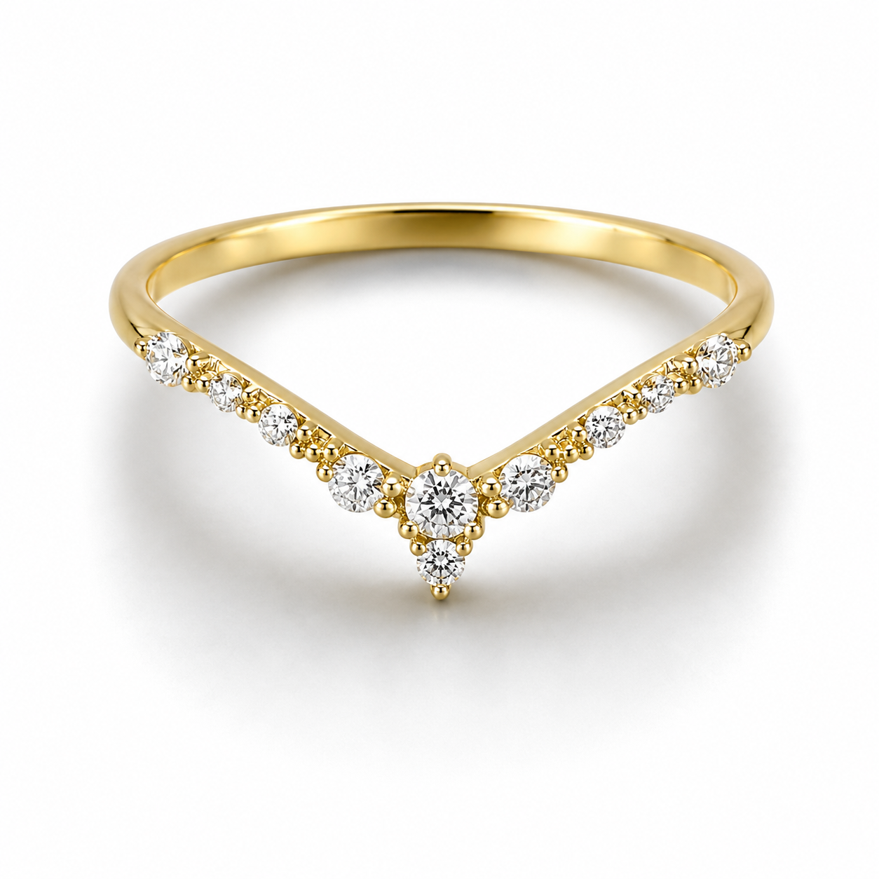 Teal Sapphire Stack Solitaire Ring