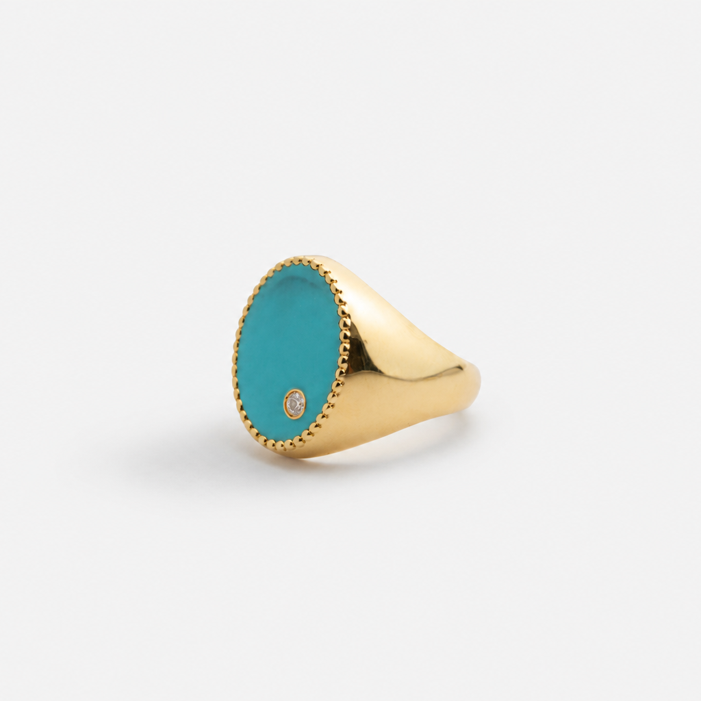 Sky Blue Pinky Ring