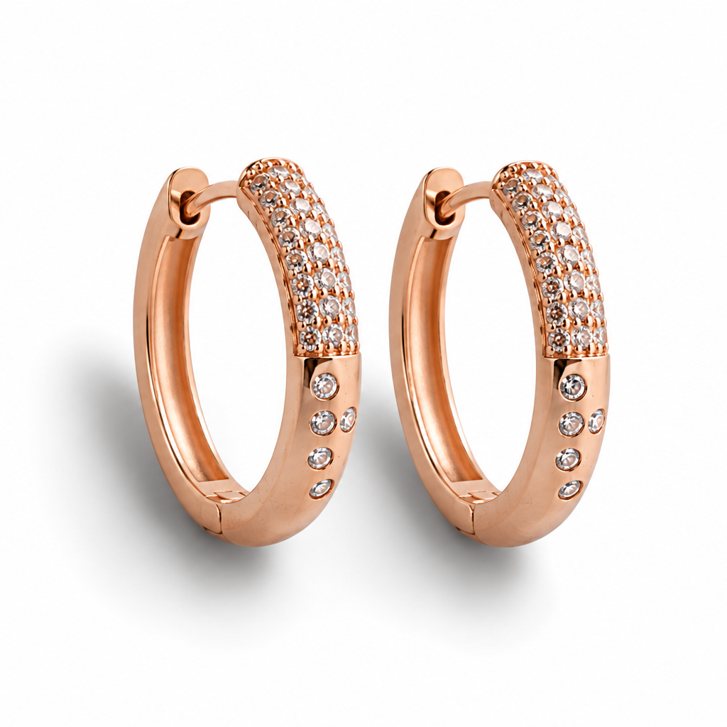 Star Diamond Hoops