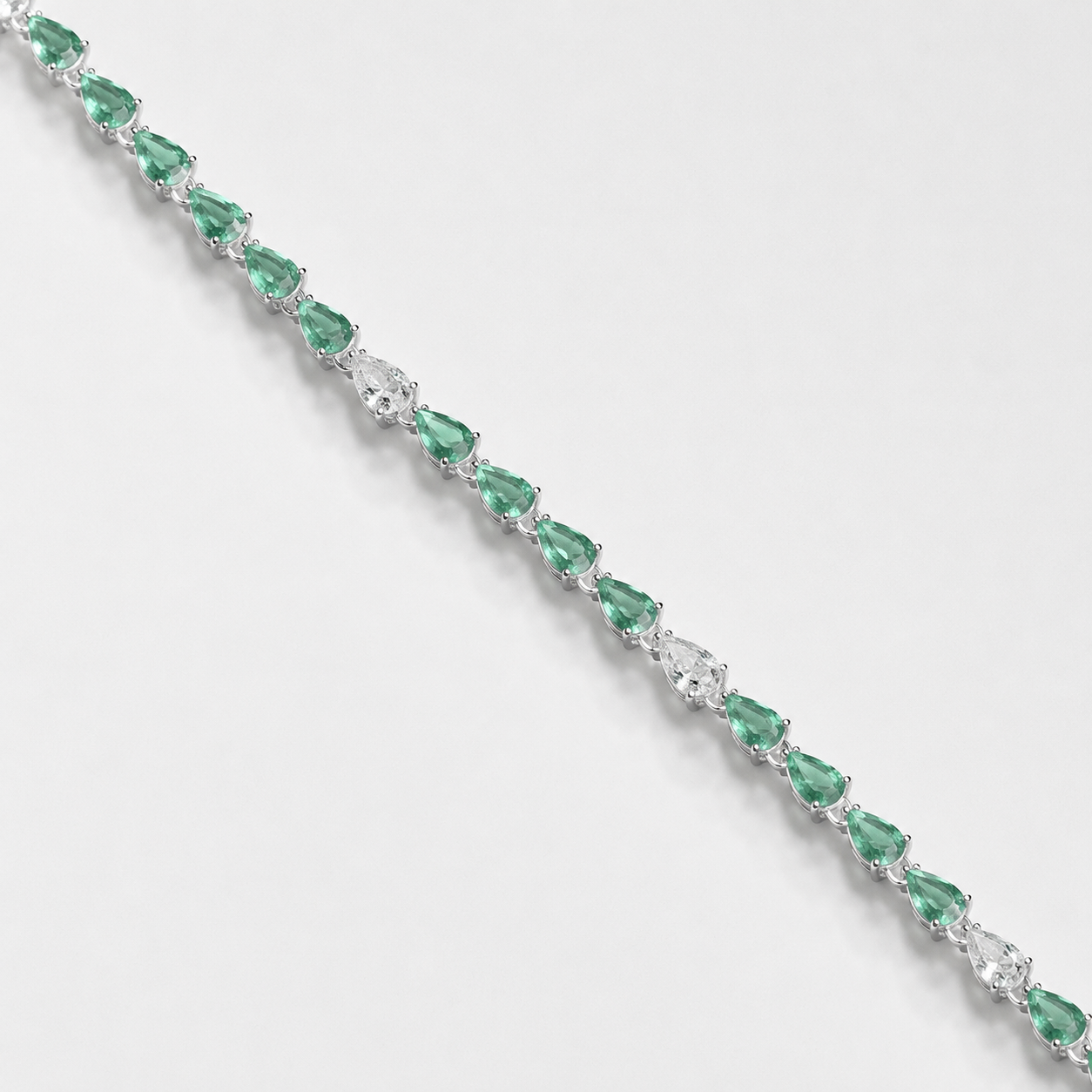 Emerald and Pears Bracelet