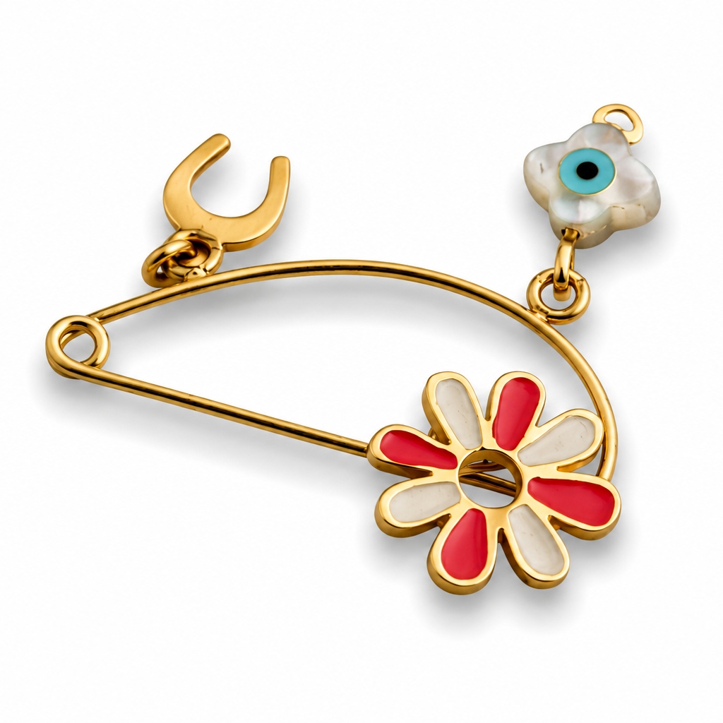 Little Girl Colored Flower Pin
