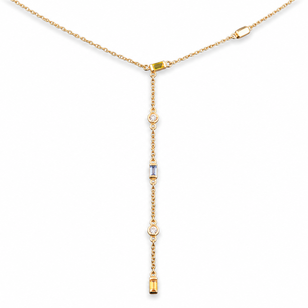 Baguette Necklace Y-Lariant