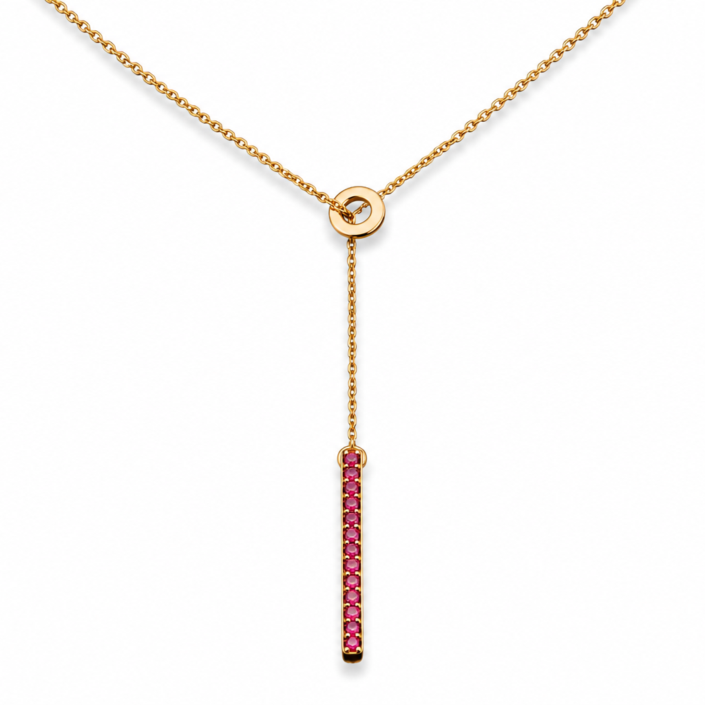 Cross Necklace with Sapphires