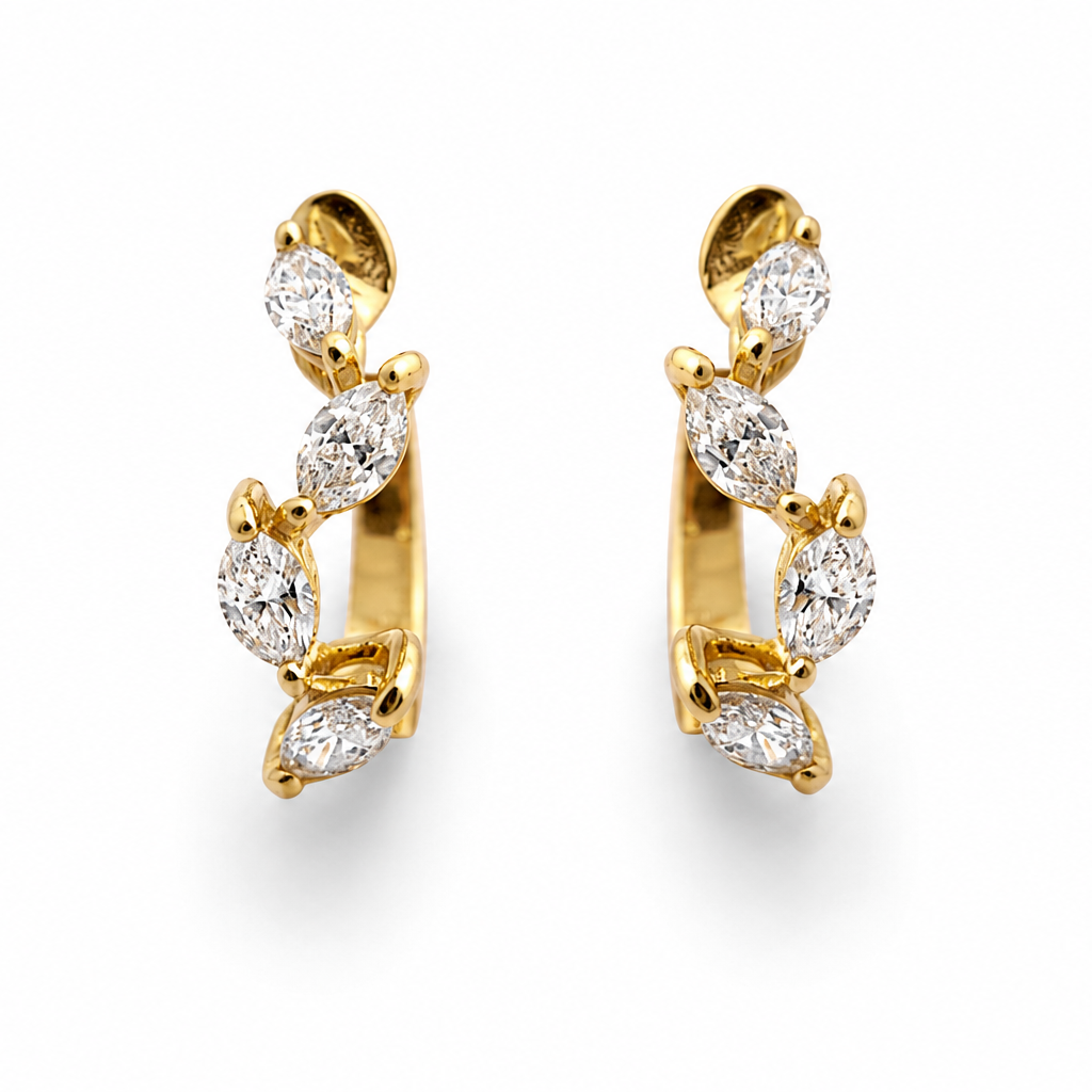 Fancy Diamonds Mini Hoops