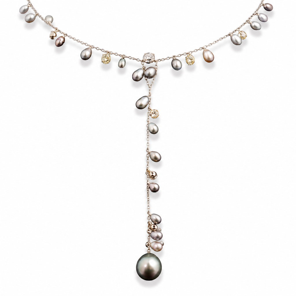 Pearl Necklace with Drops