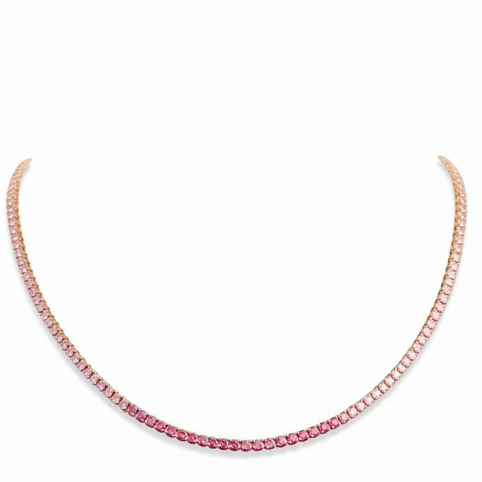 Ombre Sapphire Tennis Necklace