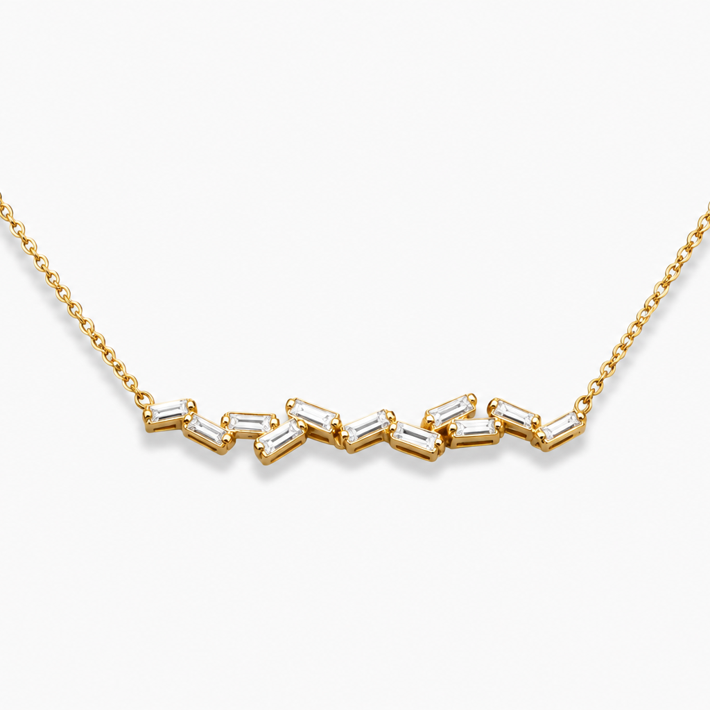 Baguette Yellow Gold Pendant