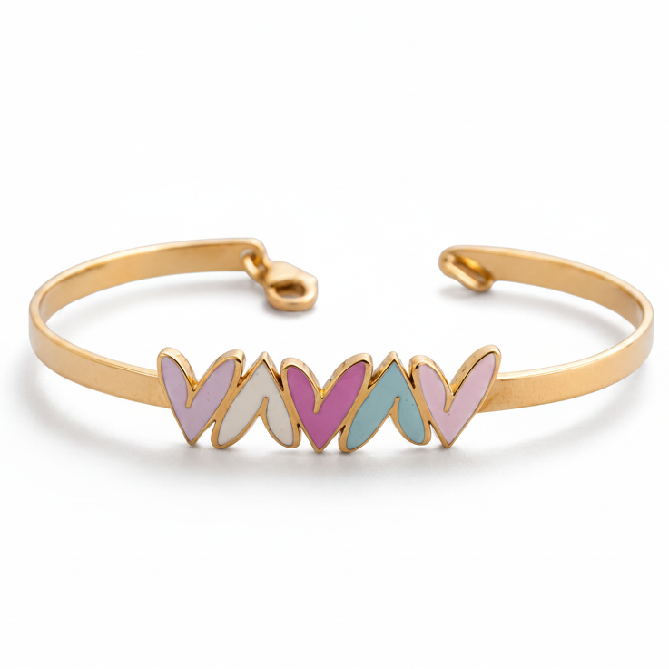 Colorful Hearts Baby Bracelet