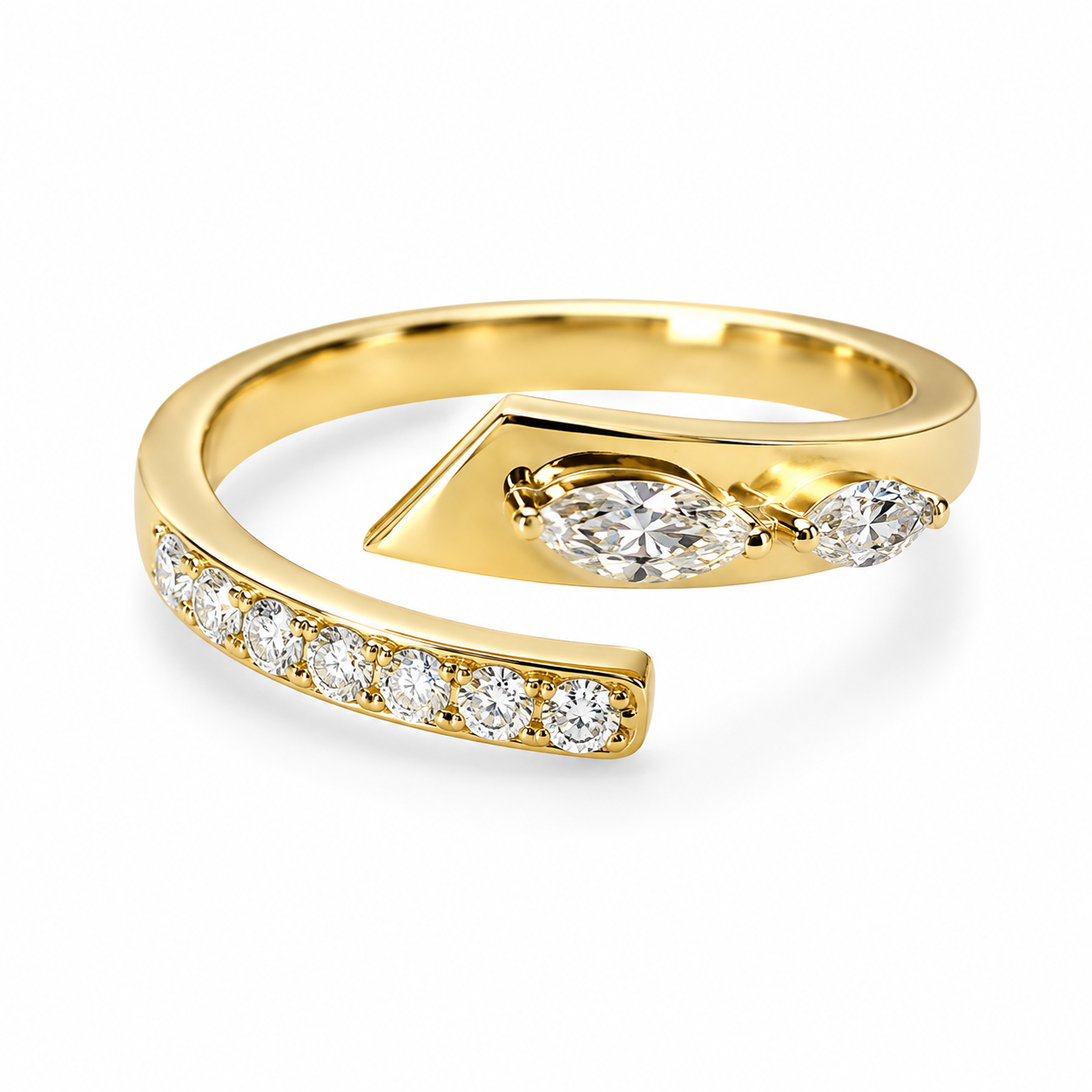 Open Yellow Marquise Ring