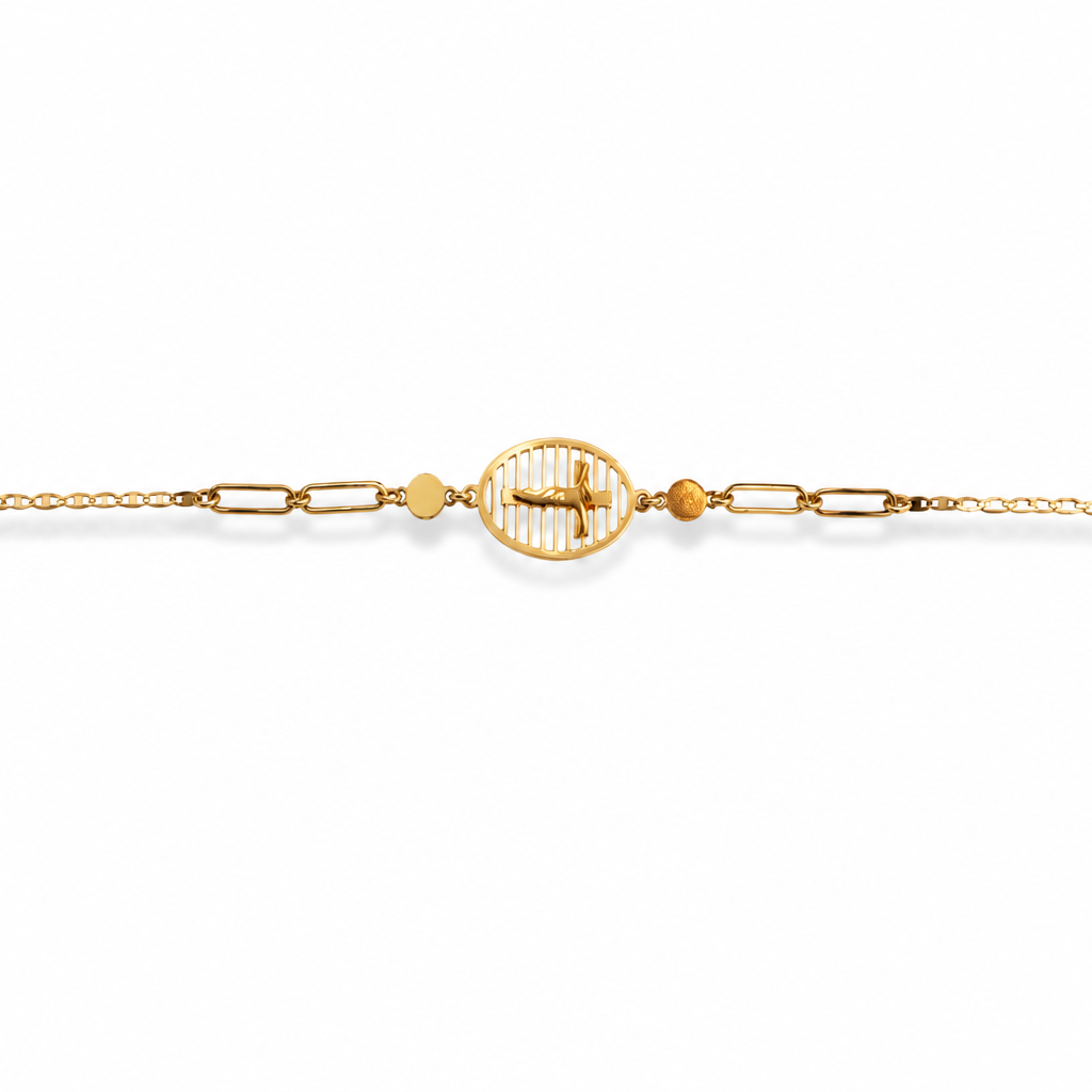 Cross in Oval Chain