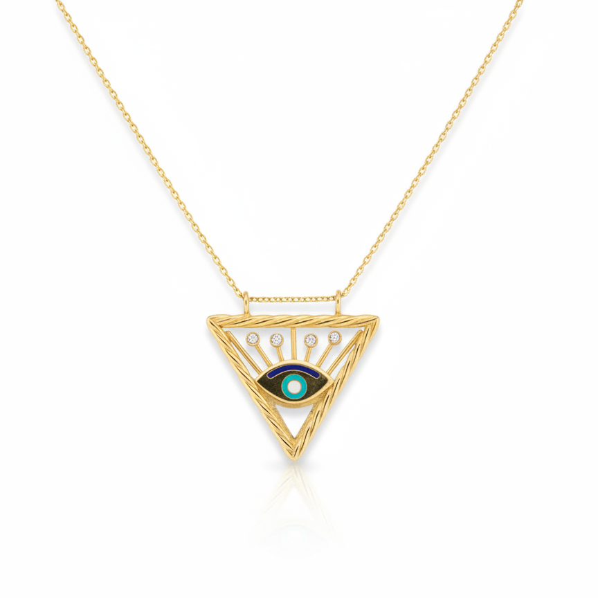 Golden Triangle Eye Pendant