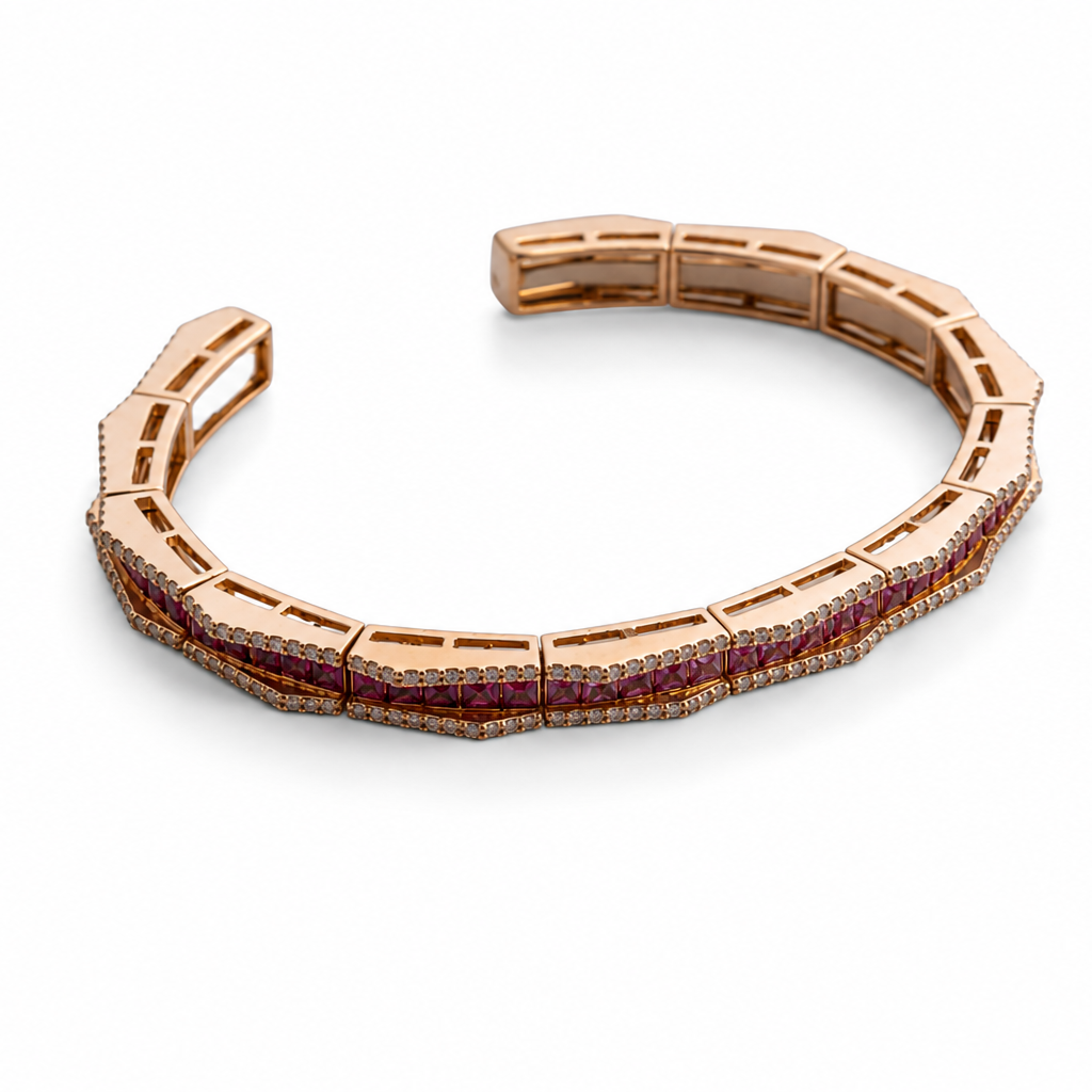 Pink Sapphire Ombre Bangle