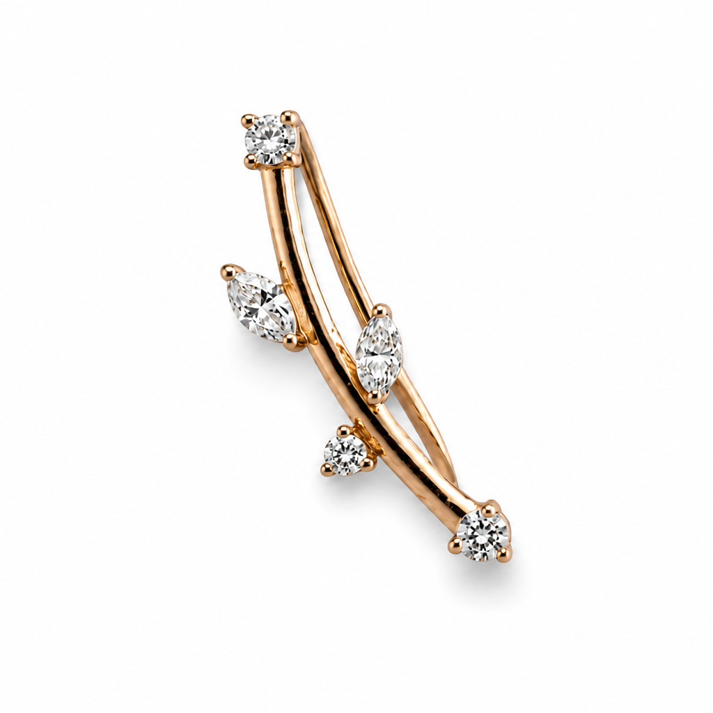 One Side Leaf Earrings