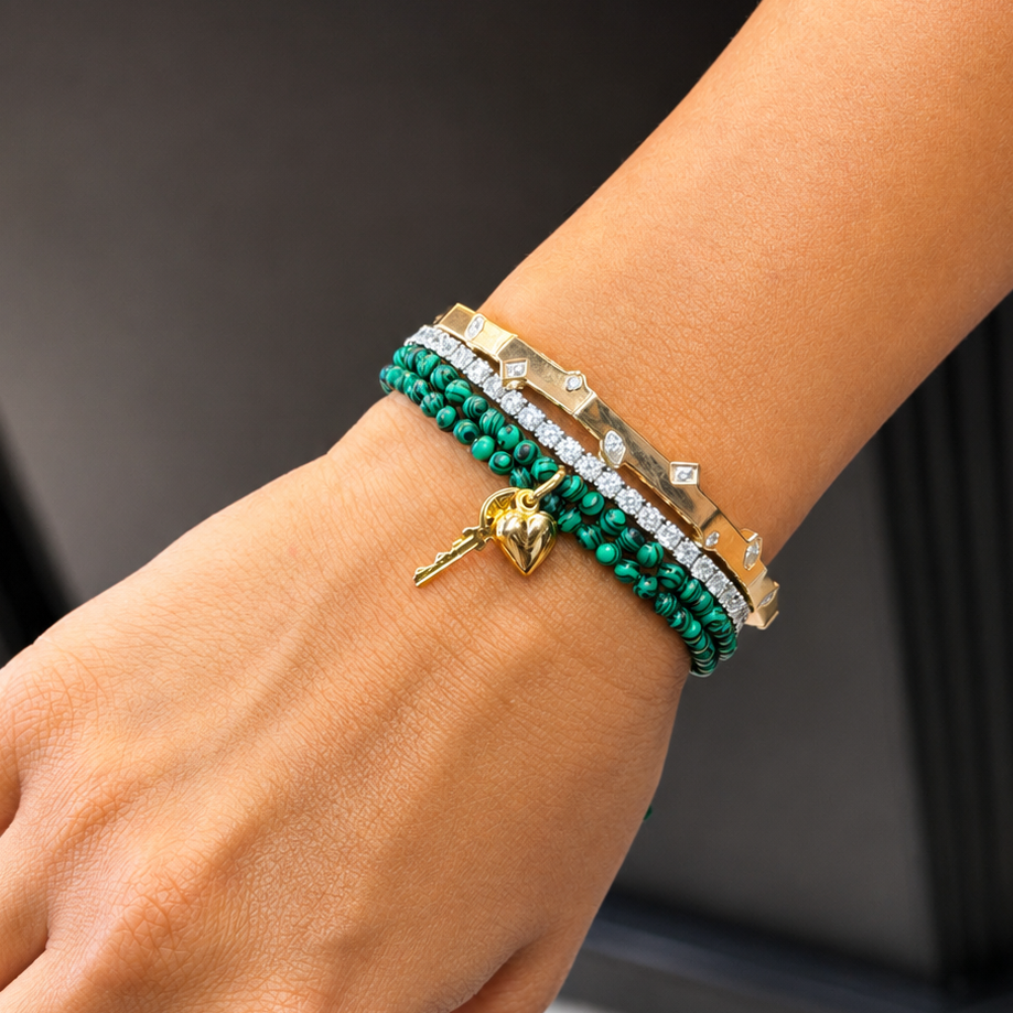 Heart & Key Bracelet