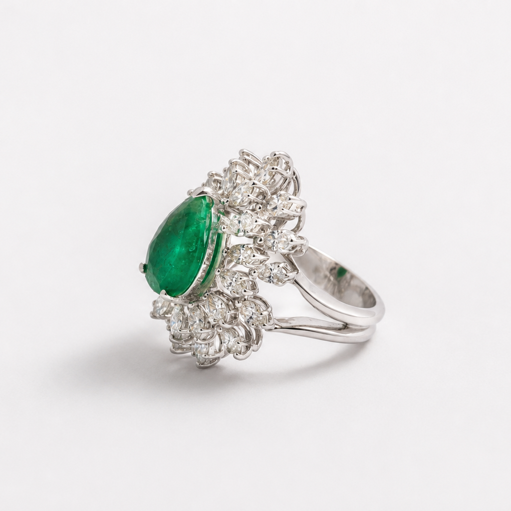 Emerald Glam Ring