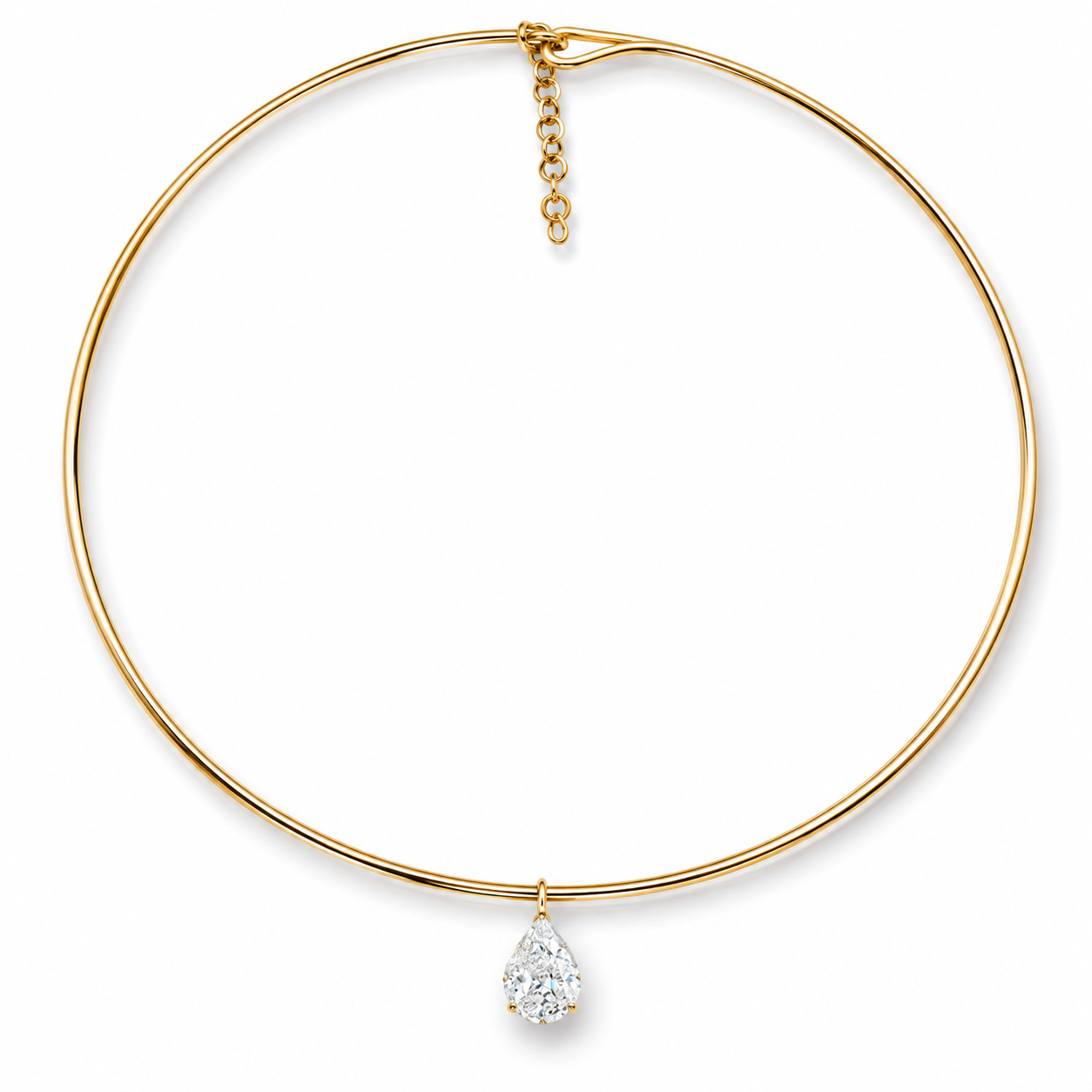 Choker with Pearshape Diamonds