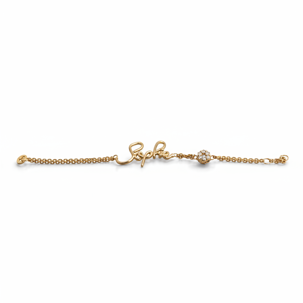 Name Diamond Chain Bracelet