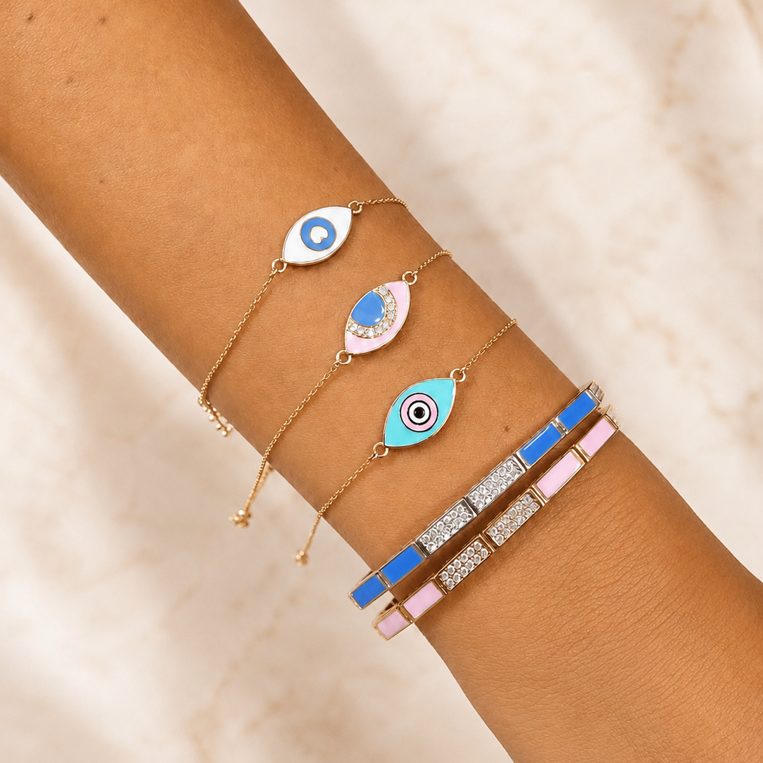 Enamel-Eye Bracelet