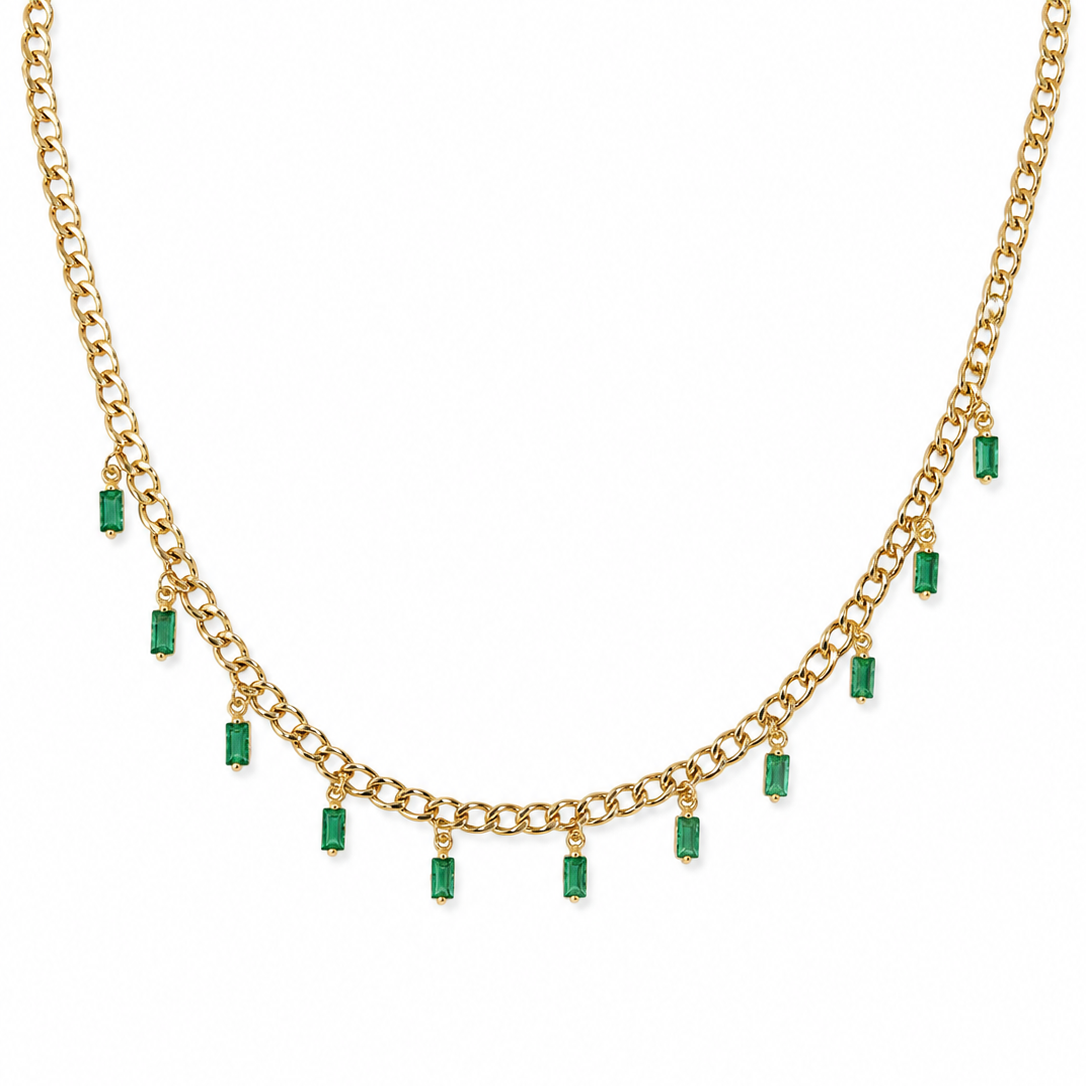Cuban with Emerald Drops