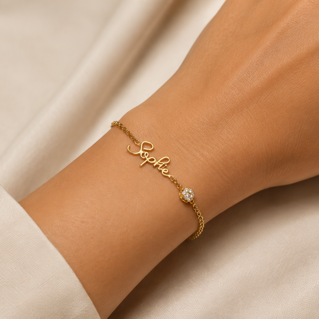 Name Diamond Chain Bracelet