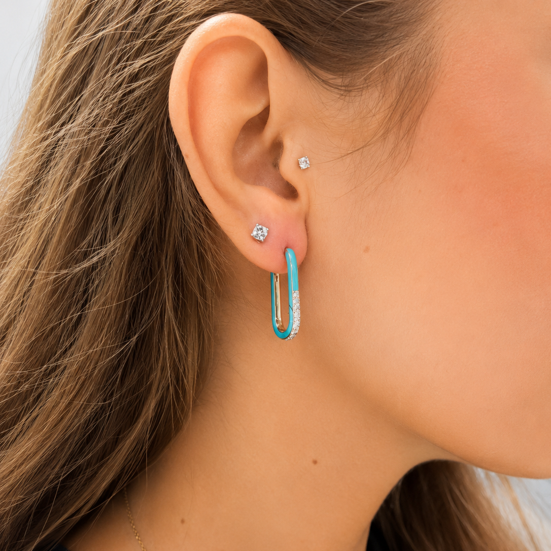 Elongated Enamel Hoop