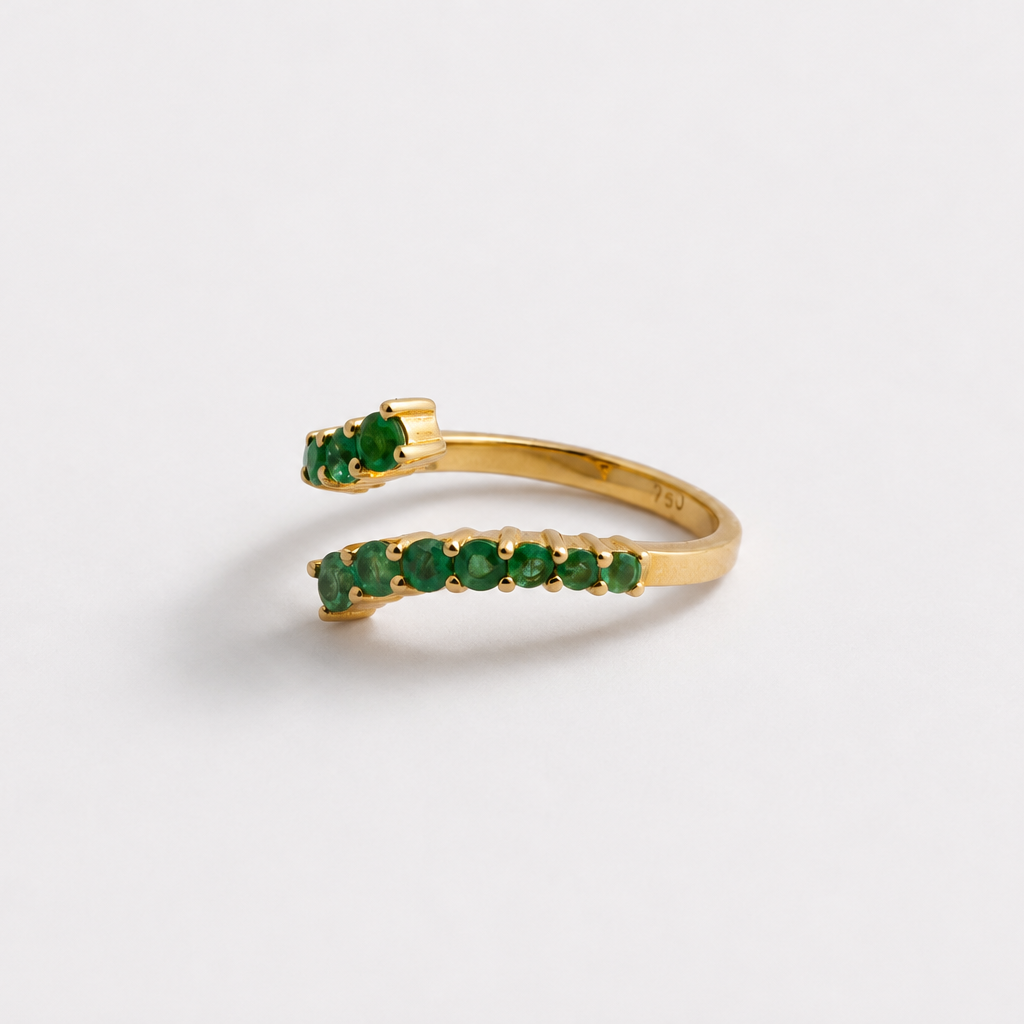 Emerald Open Ring