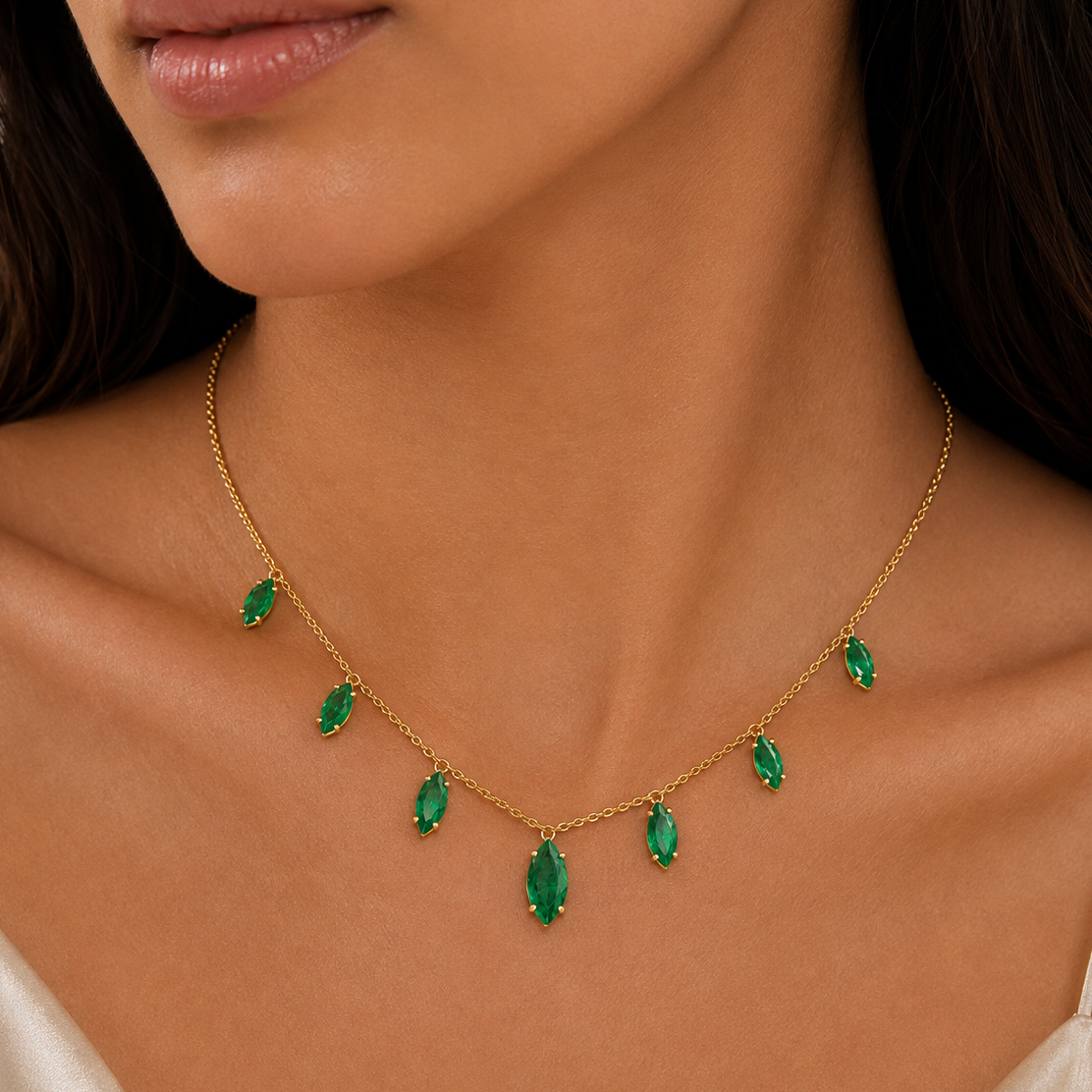 Marquise Emerald Necklace