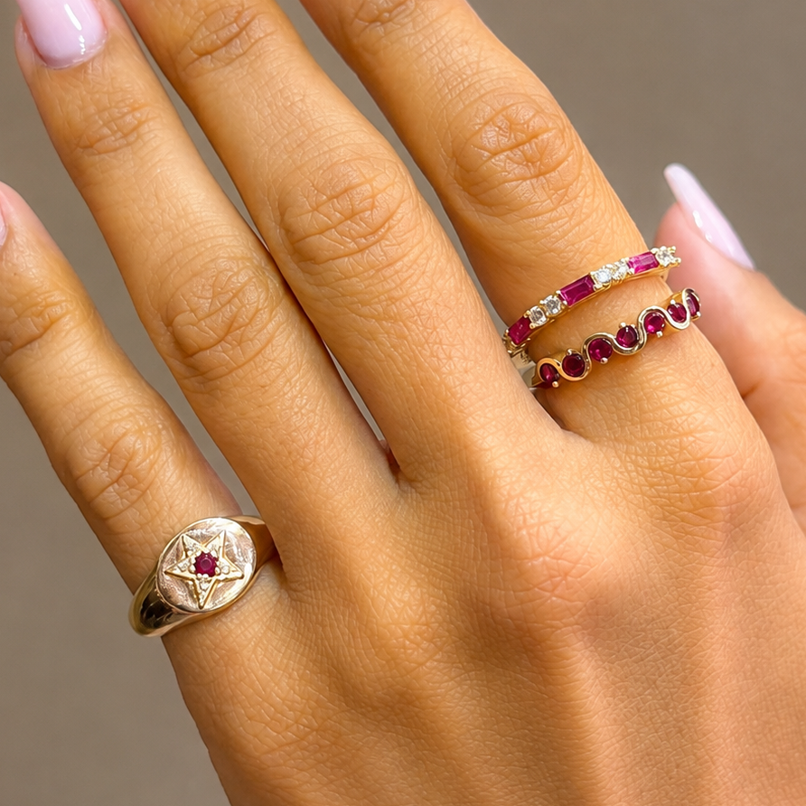 Pinky Star Ring