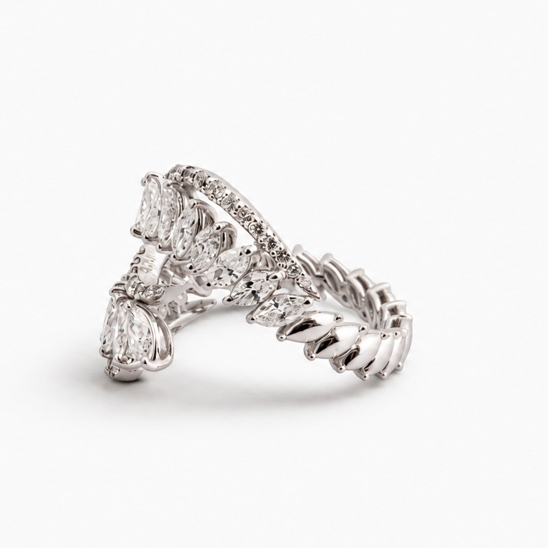 Diamond Spiral Ring