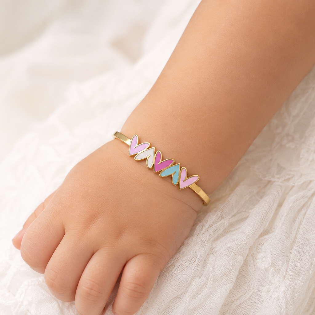 Colorful Hearts Baby Bracelet