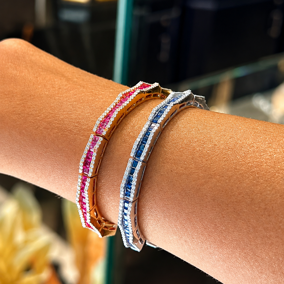Colored Ombre Statement Bangle