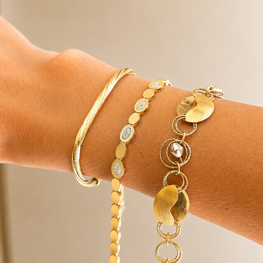 Diamond Oval Yellow Bracelet