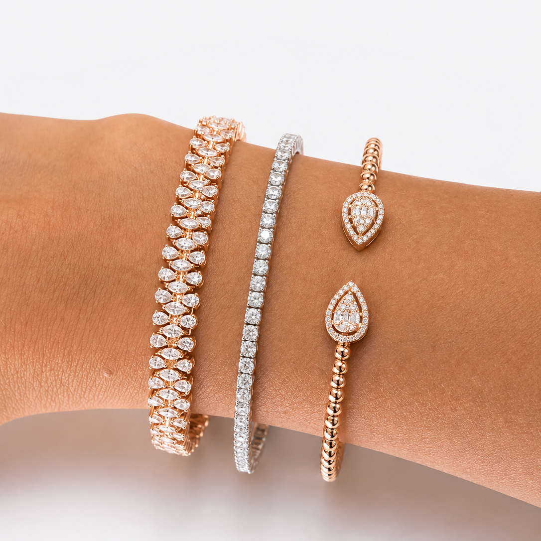 Rose Gold Medium Eternity Bangle