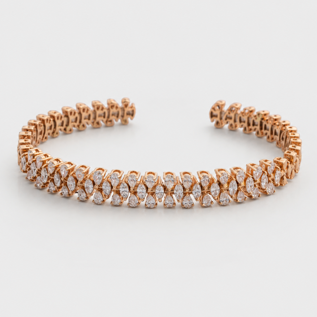 Rose Gold Medium Eternity Bangle