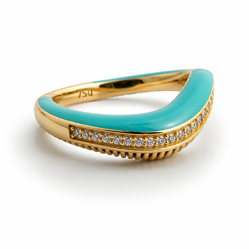Ribbed Colored Ring