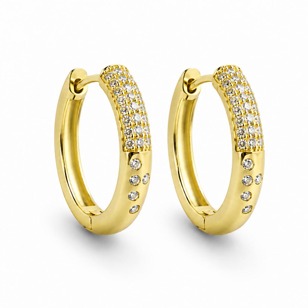 Star Diamond Hoops
