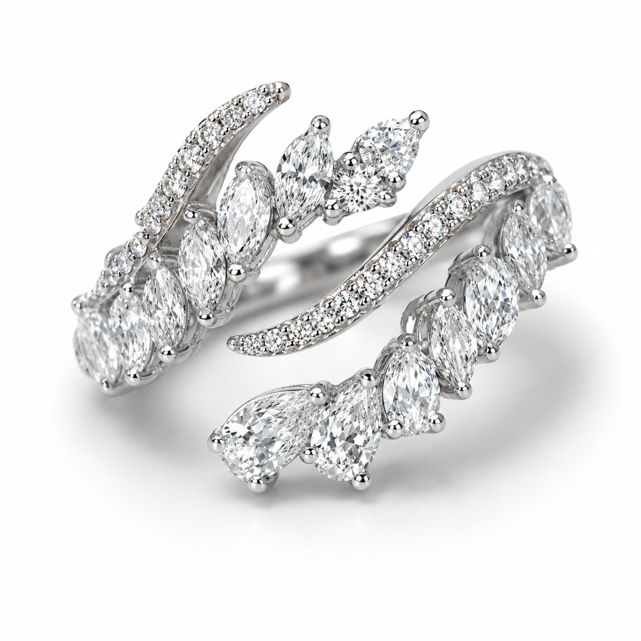 Diamond Spiral Ring