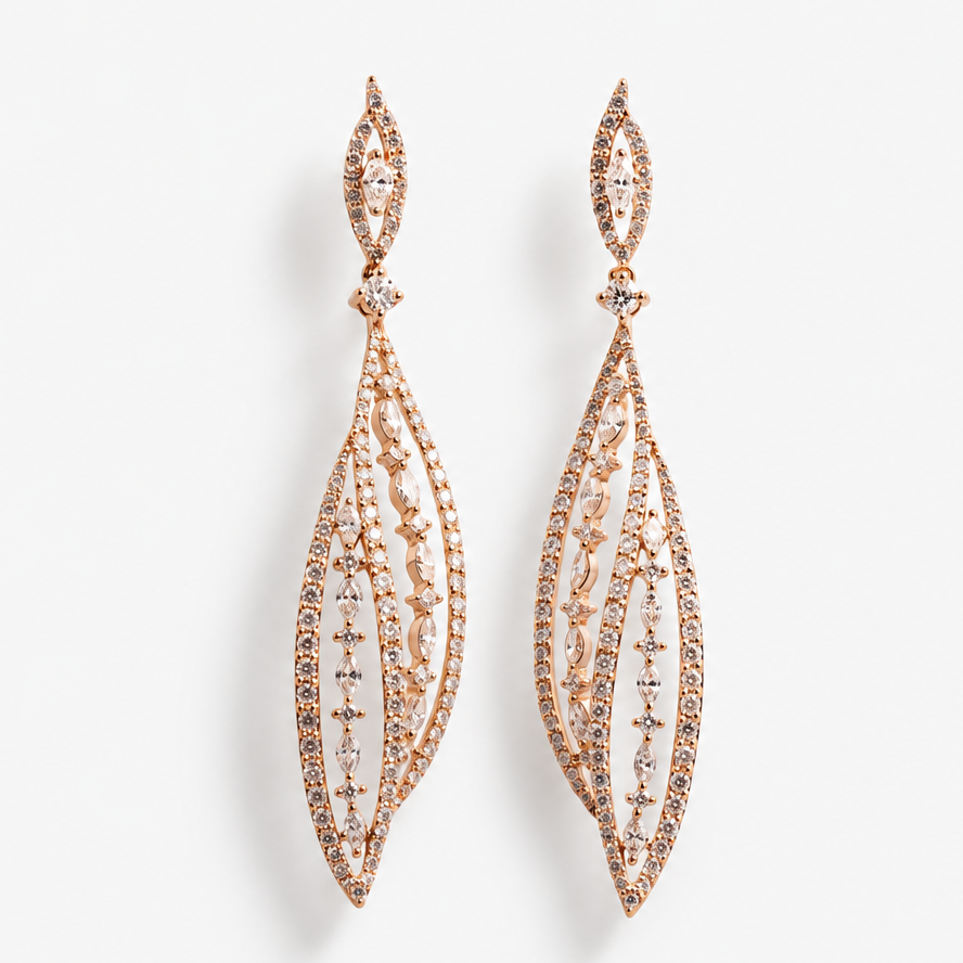Rose Gold Leaf Drops