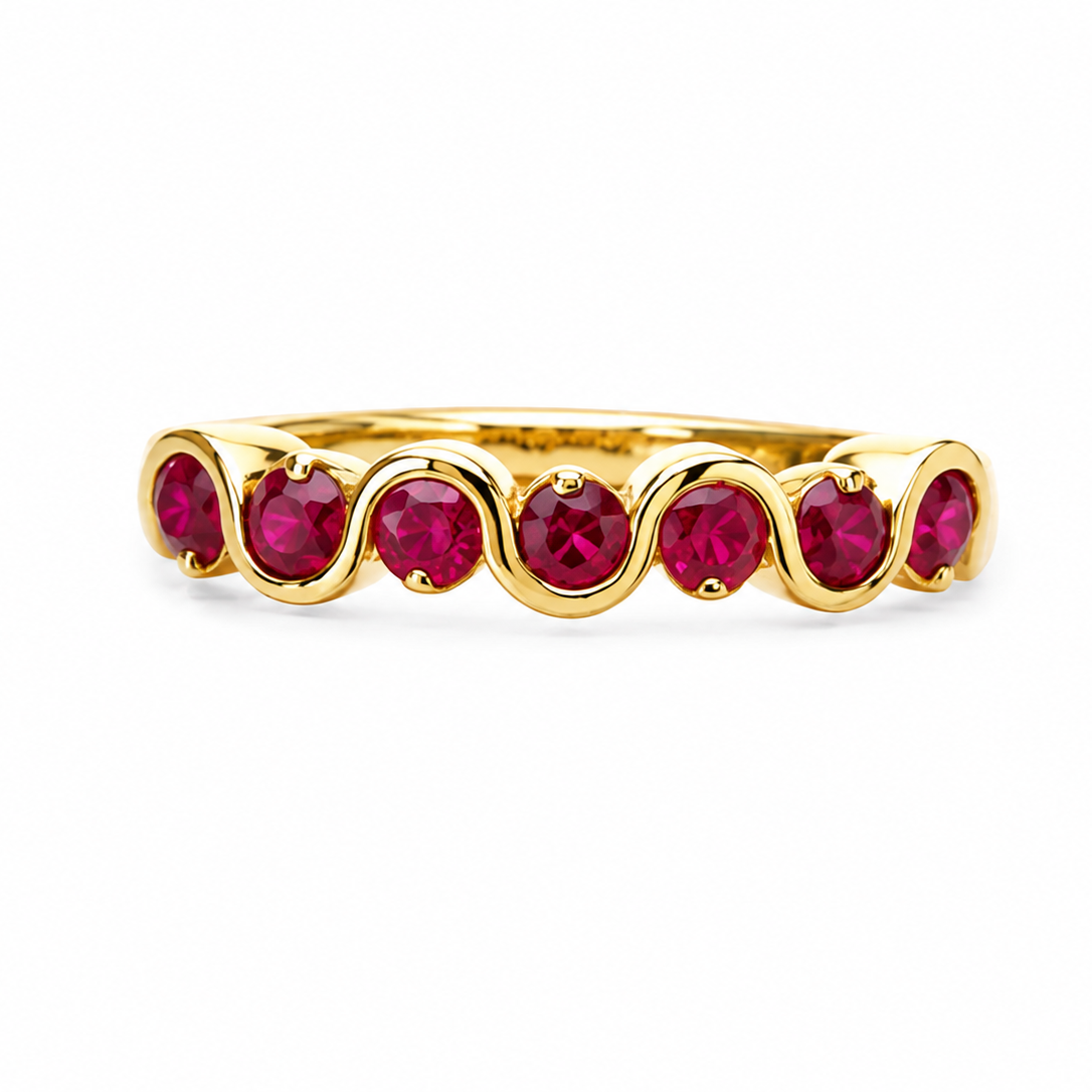 Ruby Spiral Ring
