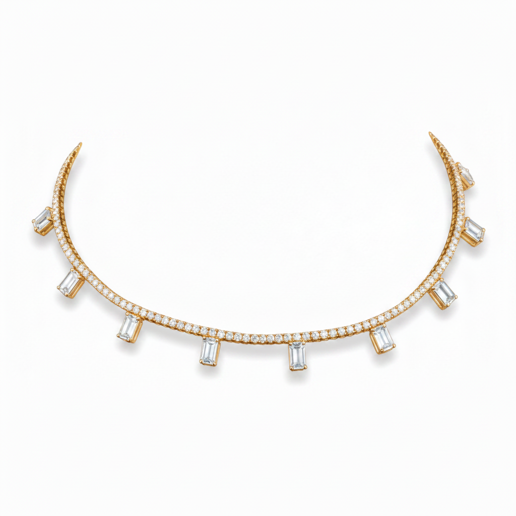 Tennis Choker with Pastel Colored Sapphires