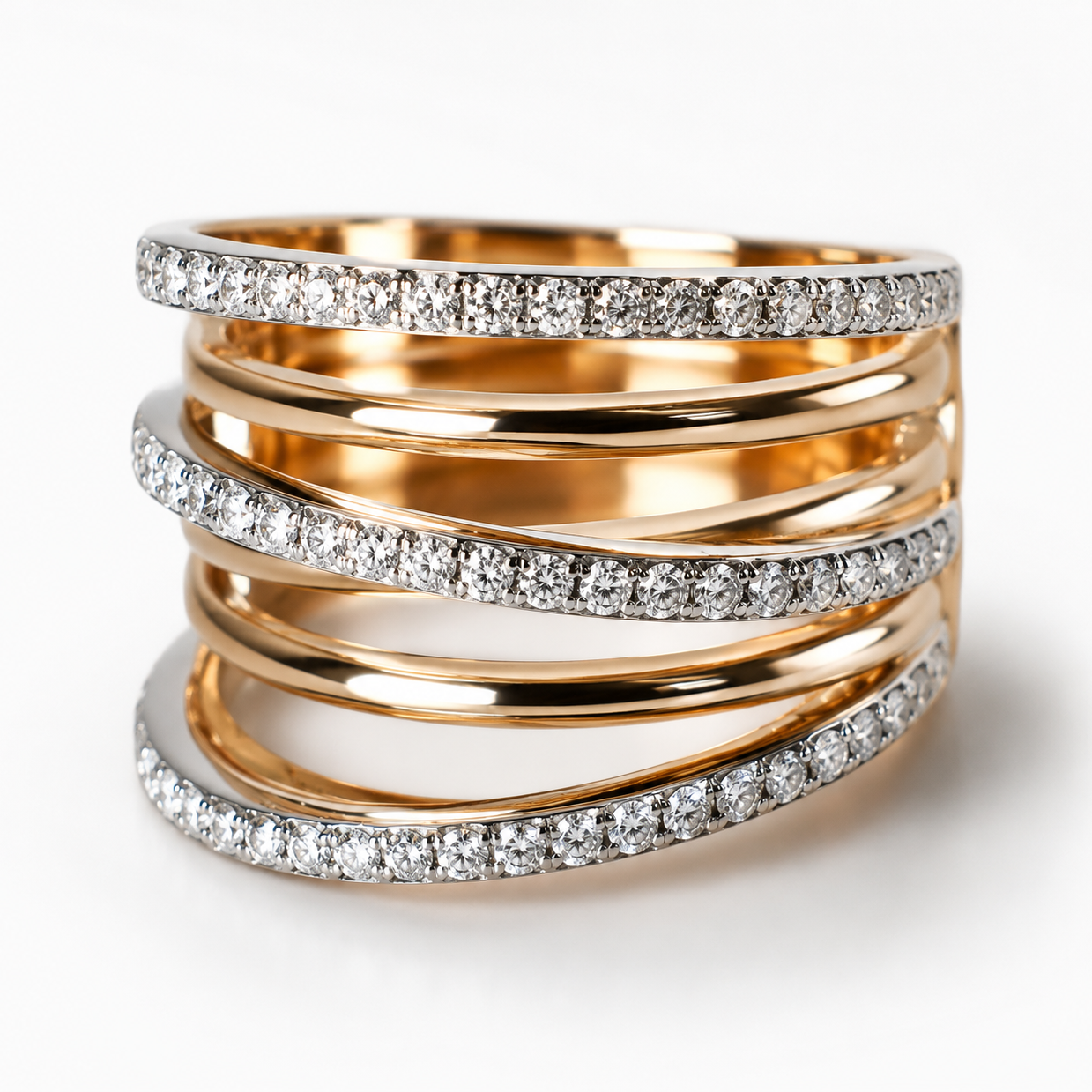 Interwoven Rose Gold Ring