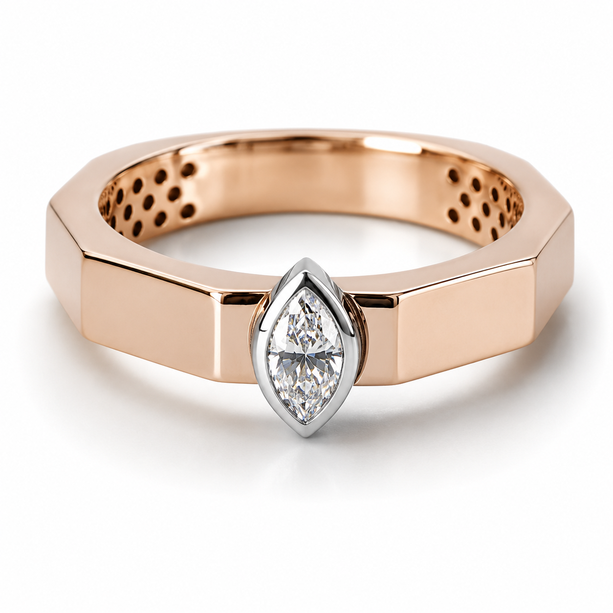 Rose Gold Edge with Marquise
