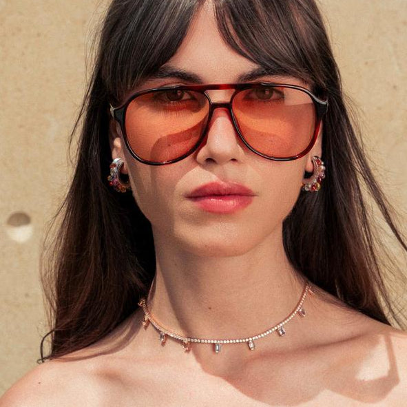 Tennis Choker with Pastel Colored Sapphires